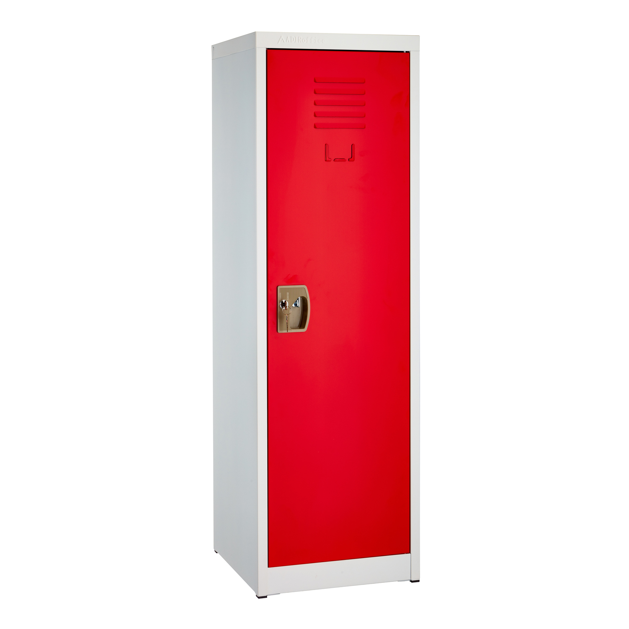 Alpine, 48ft.' Single Tier Locker for Kids – Red, Height 48 in, Width 15 in, Color Red, Model# ADI629-01-RED